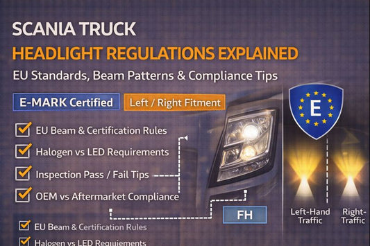 Scania Truck Headlight Regulations Explained: EU Standards, Beam Patterns &amp; Compliance Tips